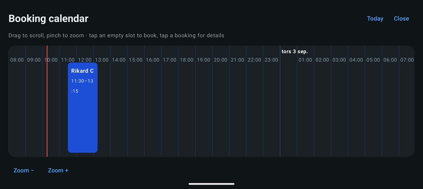 FleetLog bokningskalender